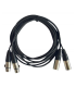 CABLE 2 XLR MACHO A 2 XLR HEMBRA 6m HILEC