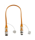 CABLE PLANO 1 XLR MACHO A 1 XLR HEMBRA 1m HILEC