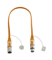CABLE PLANO 1 XLR MACHO A 1 XLR HEMBRA 1m HILEC