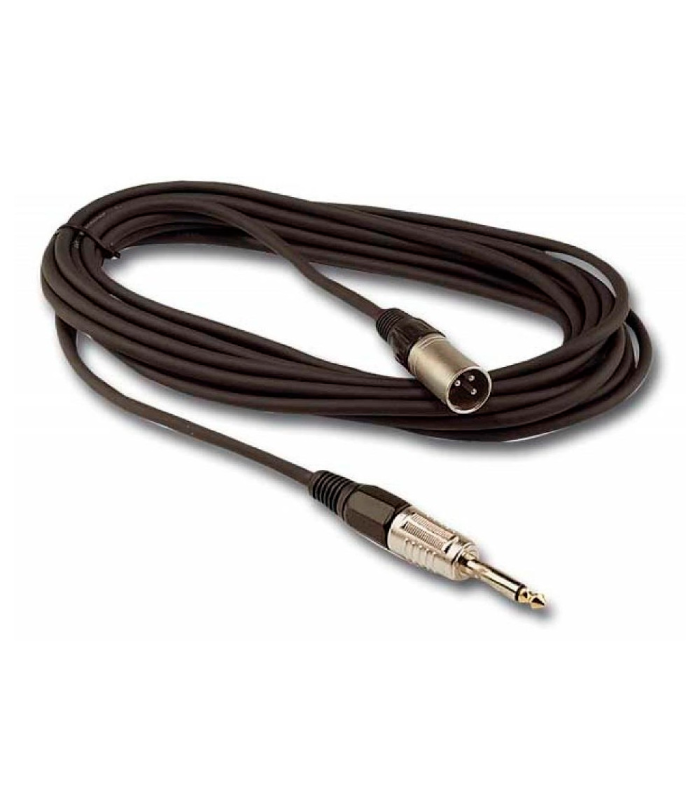 CABLE 1 XLR MACHO A 1 JACK 6.3 MONO 3m HILEC