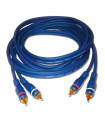CABLE 2 RCA MACHO A 2 RCA MACHO 1.20m AZUL HILEC