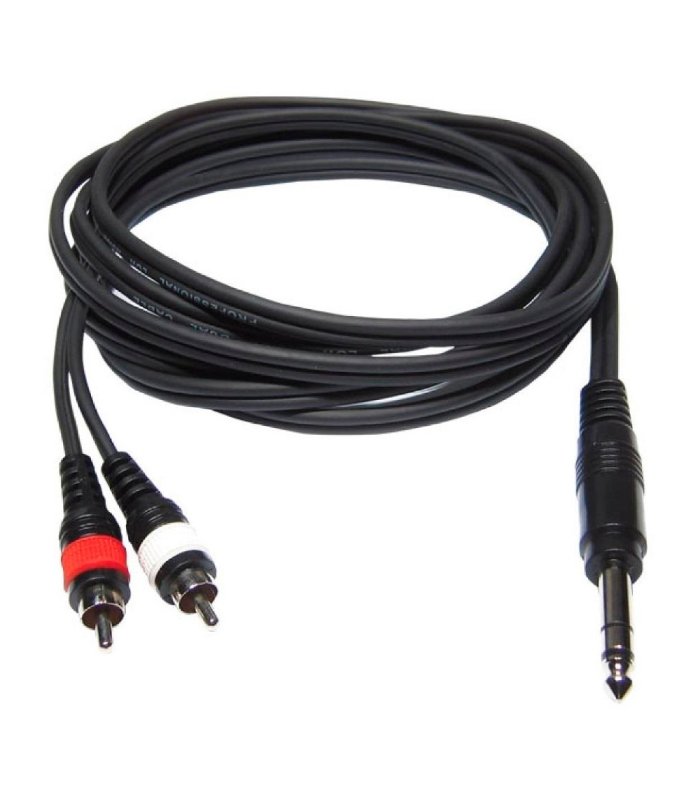 CABLE 2 RCA MACHO A 1 JACK 6.3 ST 3m HILEC