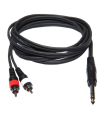 CABLE 2 RCA MACHO A 1 JACK 6.3 ST 3m HILEC