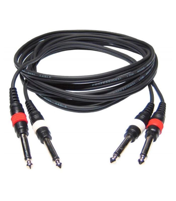 CABLE 2 JACK 6.3 MONO A 2 JACK 6.3 MONO 1.5m HILEC