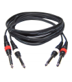 CABLE 2 JACK 6.3 MONO A 2 JACK 6.3 MONO 3m HILEC