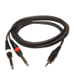 CABLE 1 MINI JACK 3.5 ST A 2 JACK 6.3 MONO 1.5m HILEC