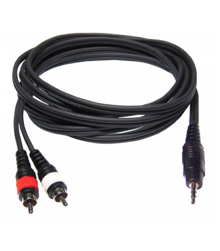CABLE 1 MINI JACK 3.5 ST A 2 RCA MACHO 1.5m HILEC