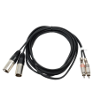 CABLE 2 RCA MACHO A 2 XLR MACHO 1.5m HILEC