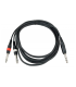 CABLE 1 JACK 6.3 ST A 2 JACK 6.3 MONO 3m HILEC