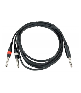CABLE 1 JACK 6.3 ST A 2 JACK 6.3 MONO 3m HILEC