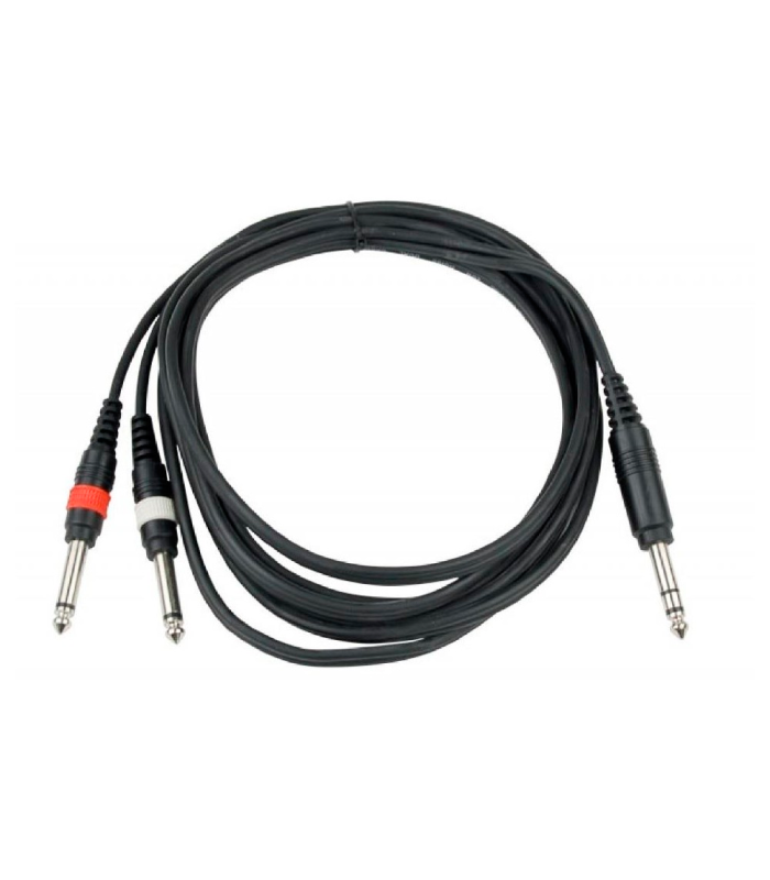 CABLE 1 JACK 6.3 ST A 2 JACK 6.3 MONO 3m HILEC