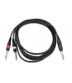 CABLE 1 JACK 6.3 ST A 2 JACK 6.3 MONO 3m HILEC