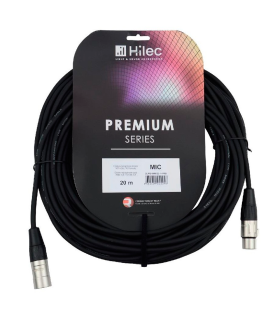 CABLE XLR MACHO A XLR HEMBRA 20m PREMIUM HILEC