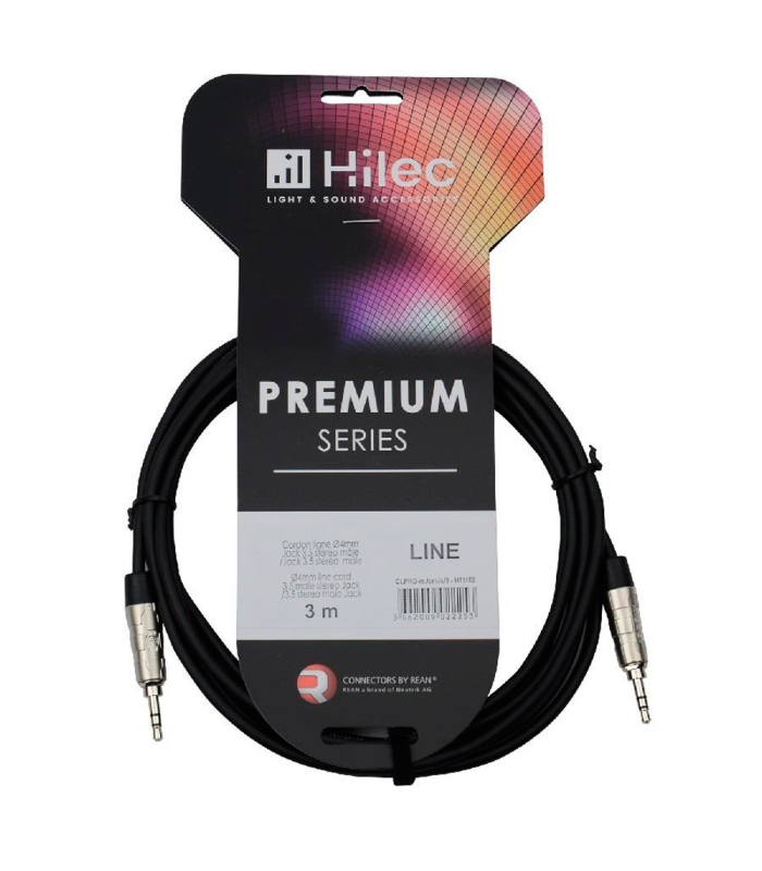 CABLE 1 MINI JACK 3.5 MACHO ST A 1 MINI JACK ST 3m PREMIUM HILEC