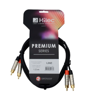CABLE 2 RCA MACHO A 2 RCA MACHO 1.5m PREMIUM HILEC