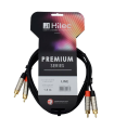 CABLE 2 RCA MACHO A 2 RCA MACHO 1.5m PREMIUM HILEC