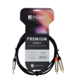 CABLE 1 MINI JACK 3.5 ST A 2 RCA 3m PREMIUM HILEC
