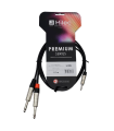CABLE 1 MINI JACK 3.5 ST A 2 JACK 6.3 MONO 1.5m PREMIUM HILEC