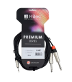 CABLE 1 MINI JACK 3.5 ST A 2 JACK 6.3 MONO 3m PREMIUM HILEC