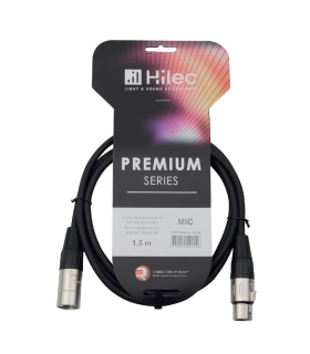 CABLE XLR MACHO A XLR HEMBRA 1.5m PREMIUM HILEC