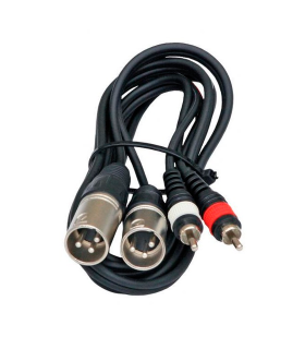 CABLE 2 RCA MACHO A 2 XLR MACHO 1,5m JBSYSTEMS