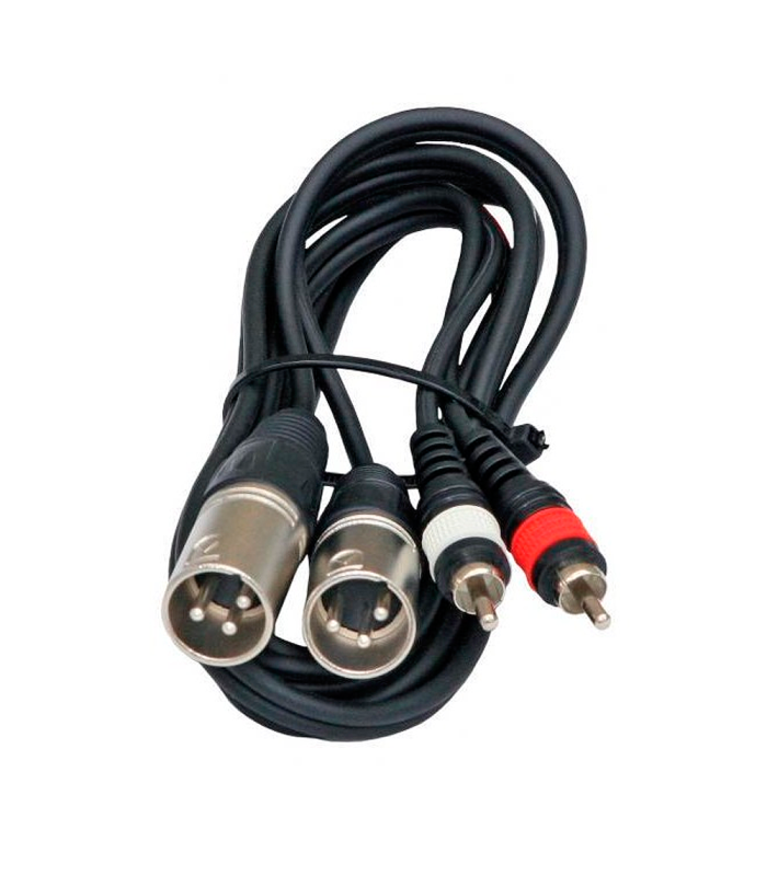 CABLE 2 RCA MACHO A 2 XLR MACHO 1,5m JBSYSTEMS