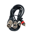 CABLE 2 RCA MACHO A 2 XLR MACHO 1,5m JBSYSTEMS