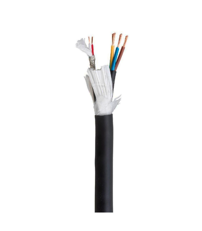 HYBCAB-315-50M CABLE DMX + POWER 3x1,5 mm² - Rollo de 50 m - Negro