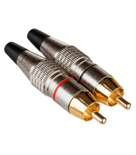 CONECTOR RCA AÉREO MACHO SET 2 UNI HILEC