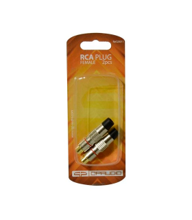 CONECTOR RCA AÉREO HEMBRA (2 UNID.) QP-AUDIO