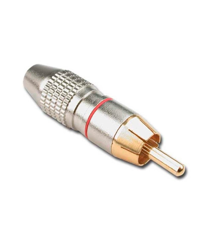 CONECTOR RCA AÉREO MACHO ROJO HILEC