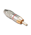 CONECTOR RCA AÉREO MACHO ROJO HILEC