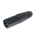 CONECTOR XLR 3P MACHO AÉREO NEGRO HILEC