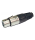 CONECTOR XLR 3P HEMBRA AÉREO CROMADO HILEC