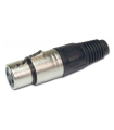 CONECTOR XLR 3P HEMBRA AÉREO CROMADO HILEC