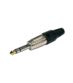 CONECTOR JACK ESTÉREO MACHO 6.3mm HILEC