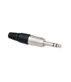 CONECTOR JACK ESTÉREO MACHO 6.3mm HILEC (2 UNID.)