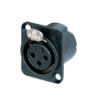 NC3FD-LX-BAG BASE XLR HEMBRA NEGRO 3P NEUTRIK