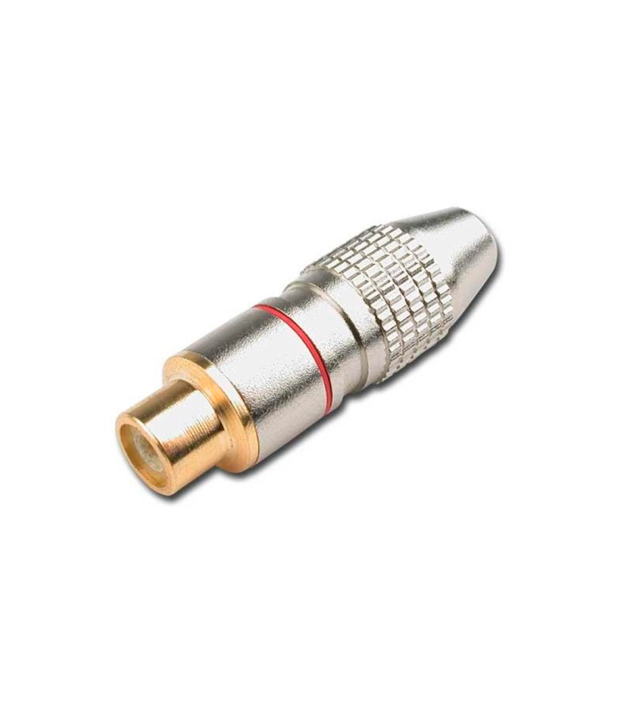 CONECTOR RCA AÉREO HEMBRA ROJO