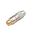 CONECTOR RCA AÉREO HEMBRA ROJO