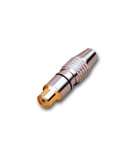 CONECTOR RCA AÉREO HEMBRA NEGRO