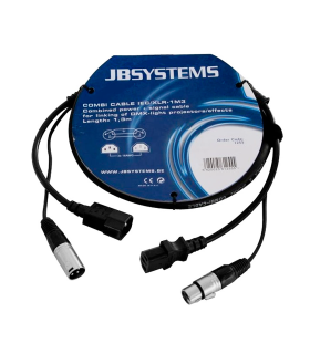CABLE COMBI IEC H/M - XLR M/H 1.3m JBSYSTEMS