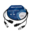 CABLE COMBI IEC H/M - XLR M/H 1.3m JBSYSTEMS