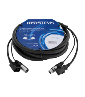CABLE COMBI IEC H/M - XLR M/H 5m JBSYSTEMS