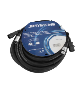 CABLE COMBI IEC H/M - XLR M/H 10m JBSYSTEMS