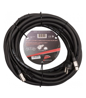 CABLE COMBI AUDIO SCHUKO / XLR 10m JBSYSTEMS