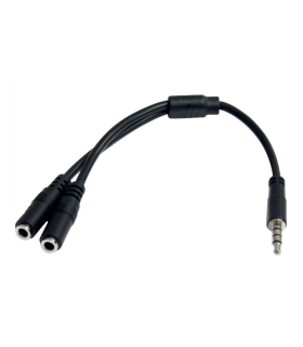 CABLE MINI JACK 3.5 MACHO A 2 MINI JACK 3.5 HEMBRA HILEC