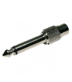 ADAPT. RCA HEMBRA - JACK MONO 6.3mm ALUMINIO