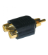 ADAPT. 2x RCA HEMBRA - 1x RCA MACHO HILEC