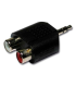 ADAPT. 2x RCA HEMBRA - MINI JACK 3.5mm ESTÉREO HILEC